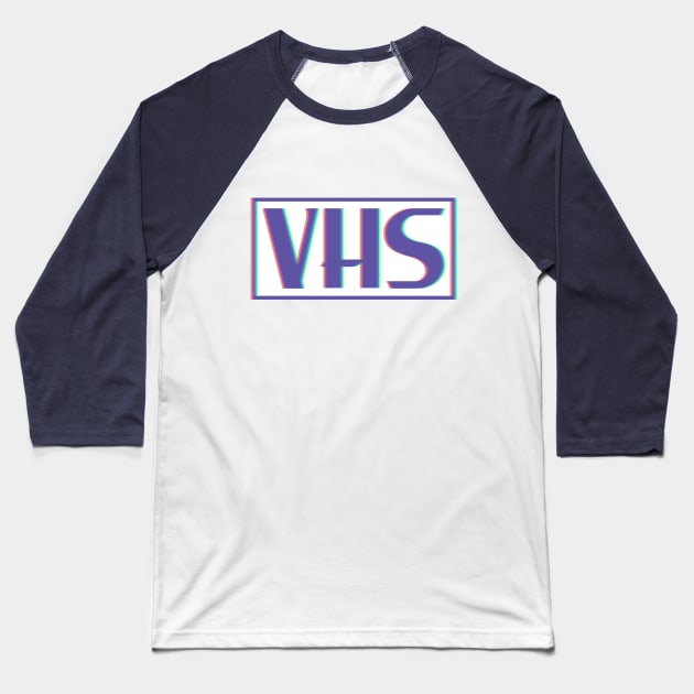 VHS - Retro VHS Logo Baseball T-Shirt by GoldenGear